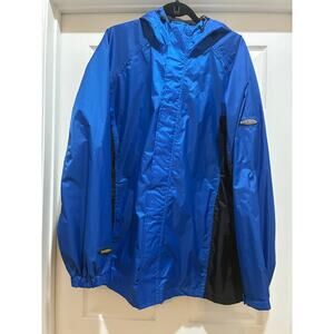 Stearns Dry Wear Men's Windbreaker Rain Jacket Size XL Blue Black Hooded